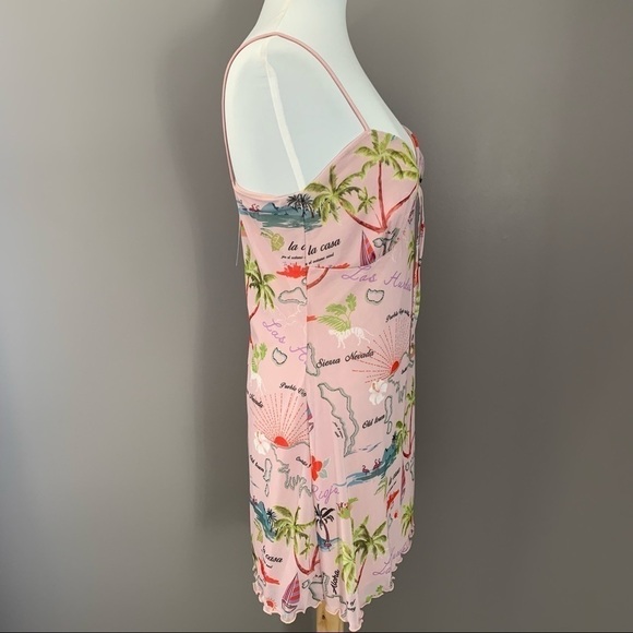 Urban Outfitters Elodie Mini Dress-Floral Tropical Print, Lined L - Picture 5 of 6